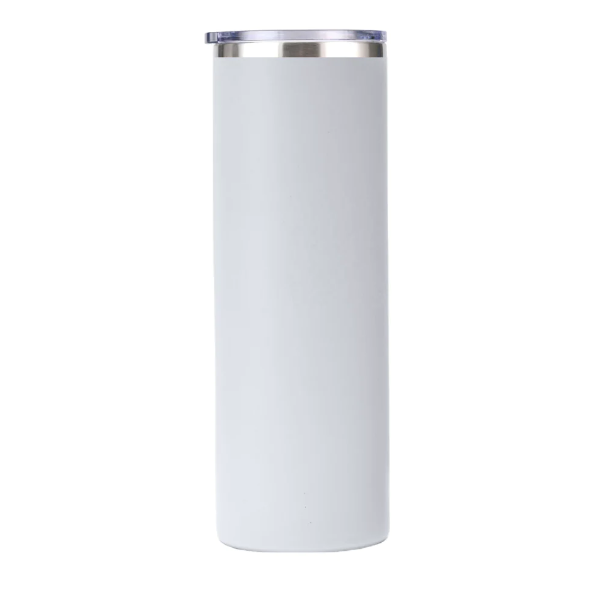 Vaso delgado termico con tapa 20 oz - Blanco
