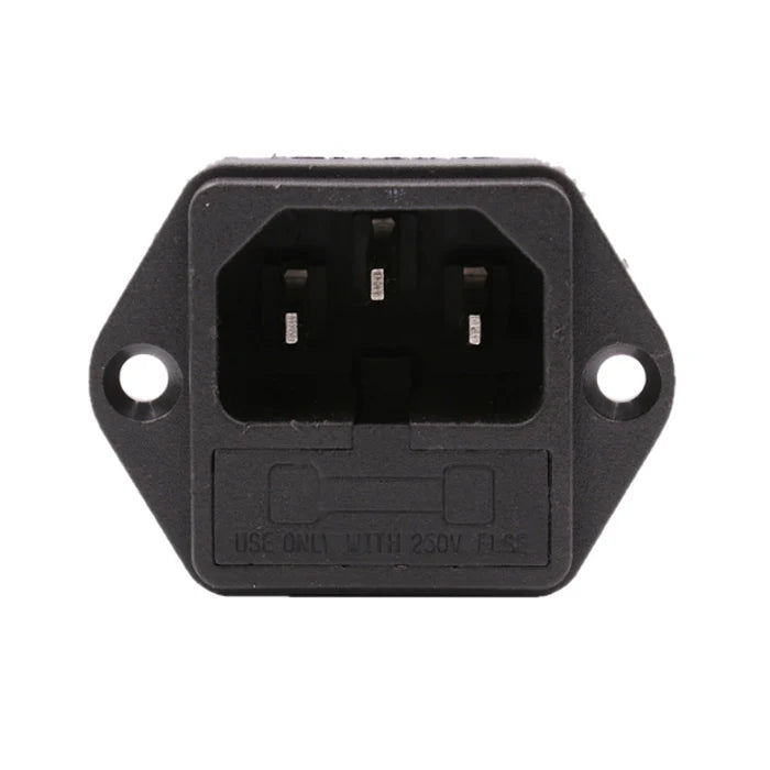Clavija IEC C14 con porta fusible