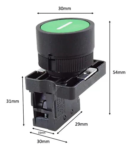 Interruptor industrial ZB2-BE102C NC Verde
