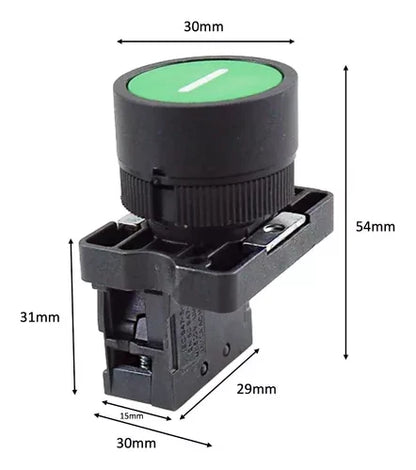 Interruptor industrial ZB2-BE102C NC Verde