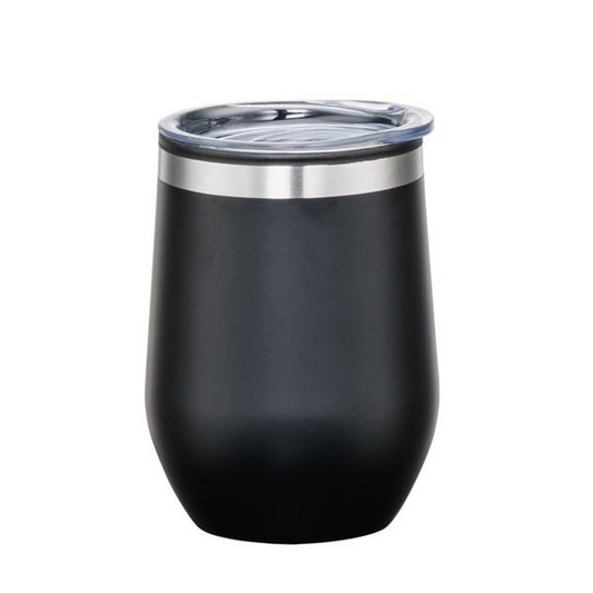 Vaso vino termico con tapa 12 oz - Negro