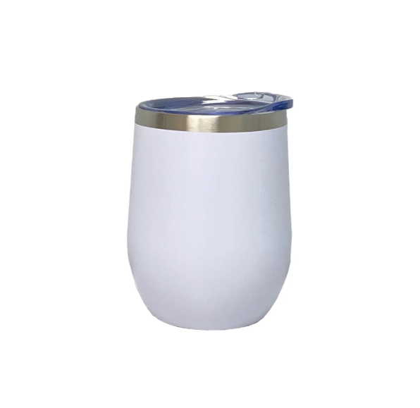 Vaso vino termico con tapa 12 oz - Blanco