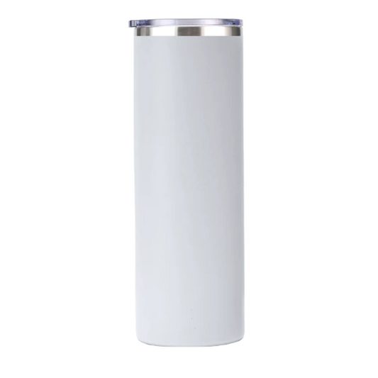 Vaso delgado termico con tapa 20 oz - Blanco