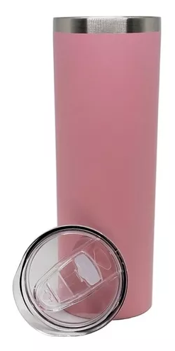 Vaso delgado termico con tapa 20 oz - Rosa