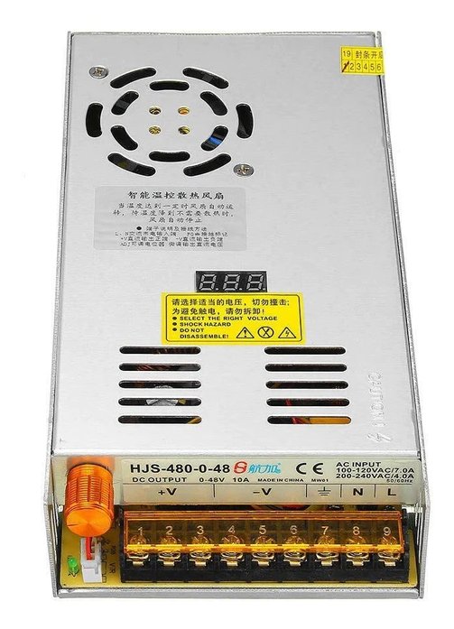Fuente de poder interna regulable 0-48VCD 10A