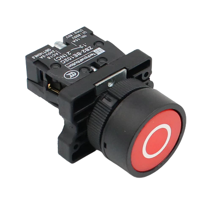 Interruptor industrial ZB2-BE102C NC Rojo