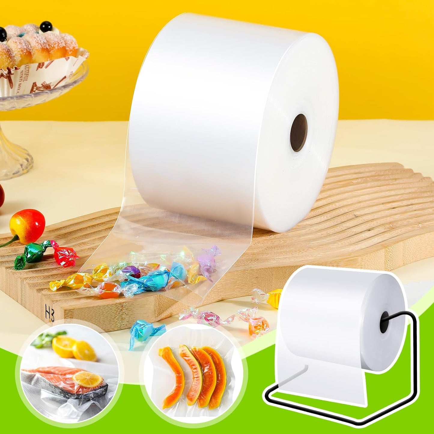 Rollo de bolsa para empacado de polietileno 18cm
