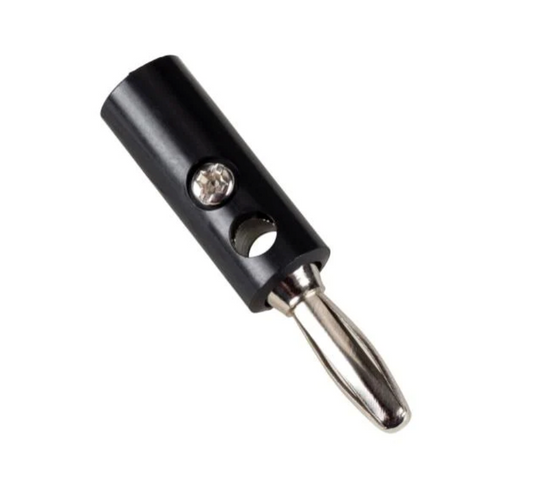 Conector banana macho negro 4mm